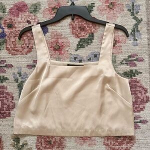 Satin Cream Women's Top